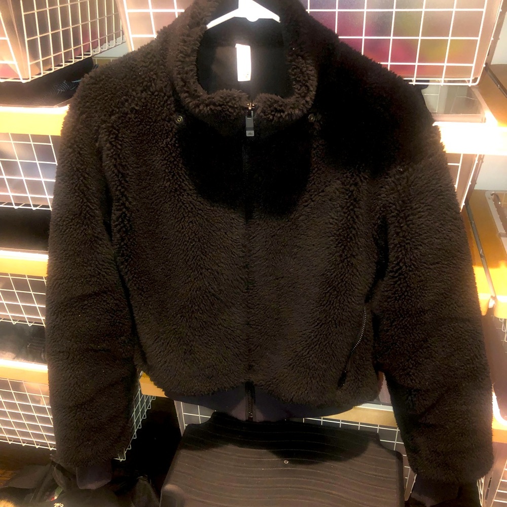 Alo Yoga Foxy Sherpa Jacket XS Black